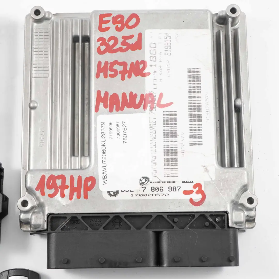 BMW E60 LCI E90 E91 325d 525d Motor M57N2 ECU Steuergerät DDE + CAS3 - SKU 7806987-3 - Teilenummer 7806987