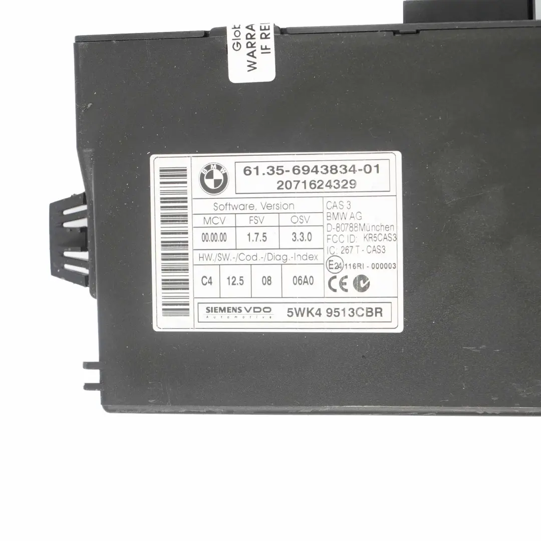 BMW E60 LCI E90 E91 325d 525d Motor M57N2 ECU Steuergerät DDE + CAS3 - SKU 7806987-3 - Teilenummer 7806987