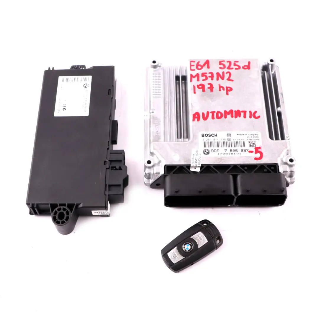 BMW E60 LCI E90 E91 325d 525d Motor M57N2 197HP Kit ECU DDE Llave CAS3 - SKU 7806987-5 - Número de pieza 7806987