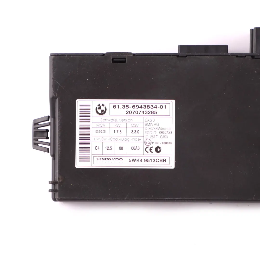 BMW E60 LCI E90 E91 325d 525d Engine M57N2 197HP ECU Kit DDE CAS3 + Key - SKU 7806987-5 - Part number 7806987