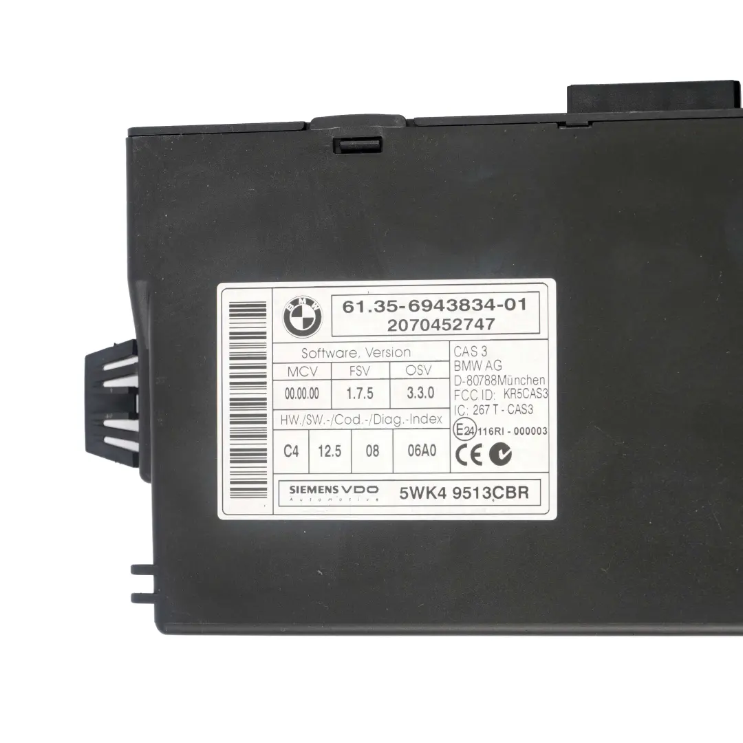 BMW E60 E87 E90 LCI 120d 320d 520d N47 Engine ECU Kit DDE CAS 3 + 2 Keys - SKU 7807530-1 - Part number 7807530