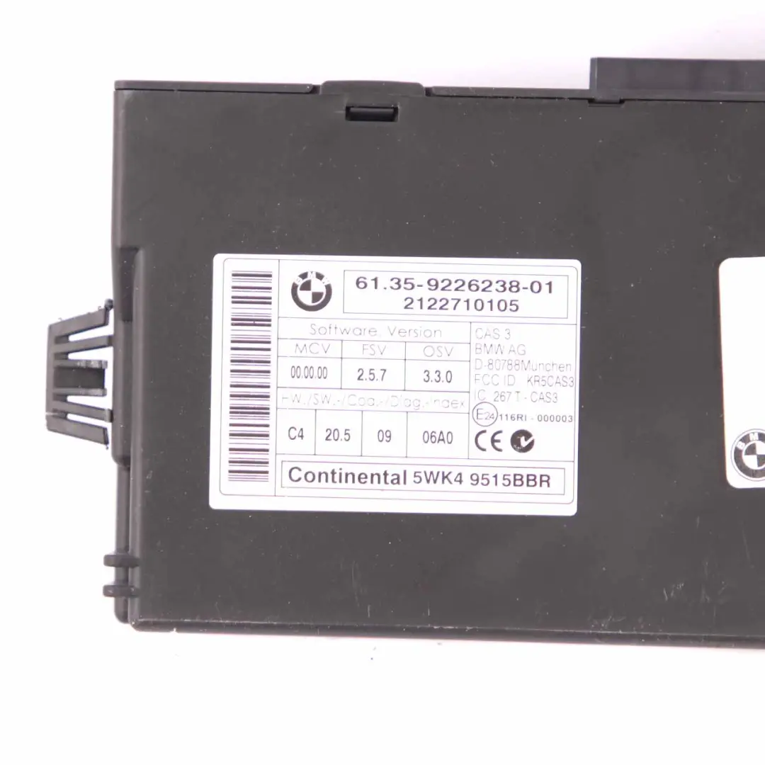 BMW E60 E87 E90 120d 320d 520d Engine N47 ECU Kit DDE CAS3 + Key Manual - SKU 7807530-2 - Part number 7807530