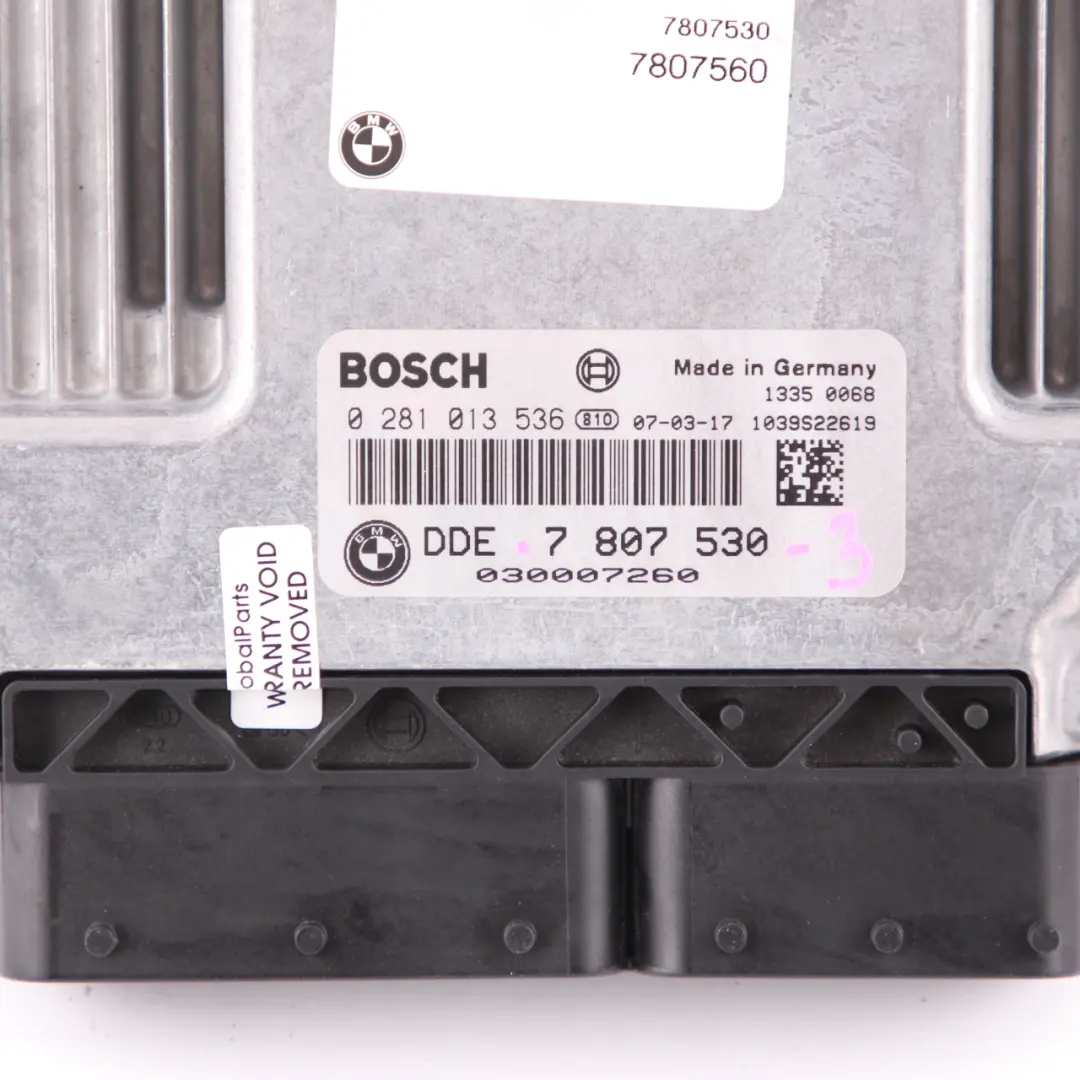 BMW E60 E87 E90 120d 320d 520d Engine N47 ECU Kit DDE CAS3 Key Automatic - SKU 7807530-3 - Part number 7807530
