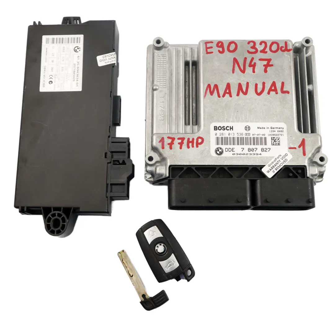 BMW 1 3 Series E87 E90 LCI 120d 320d N47 Diesel ECU Kit DDE CAS3 Key - SKU 7807827-1 - Part number 7807827