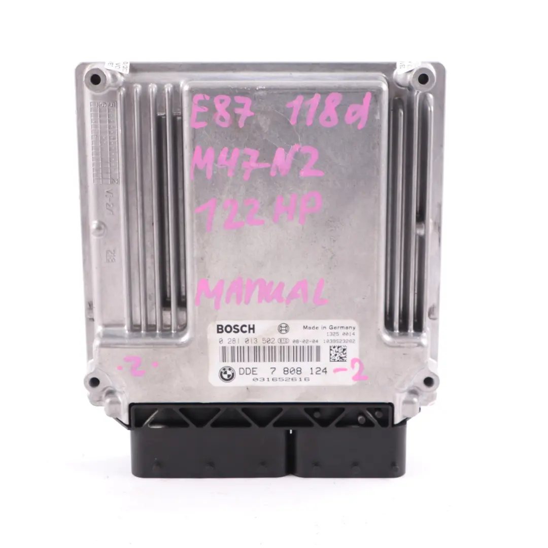 BMW E87 E90 118d 318d M47N2 ECU Kit Engine Control Unit DDE CAS2 Key - SKU 7808124-2 - Part number 7808124