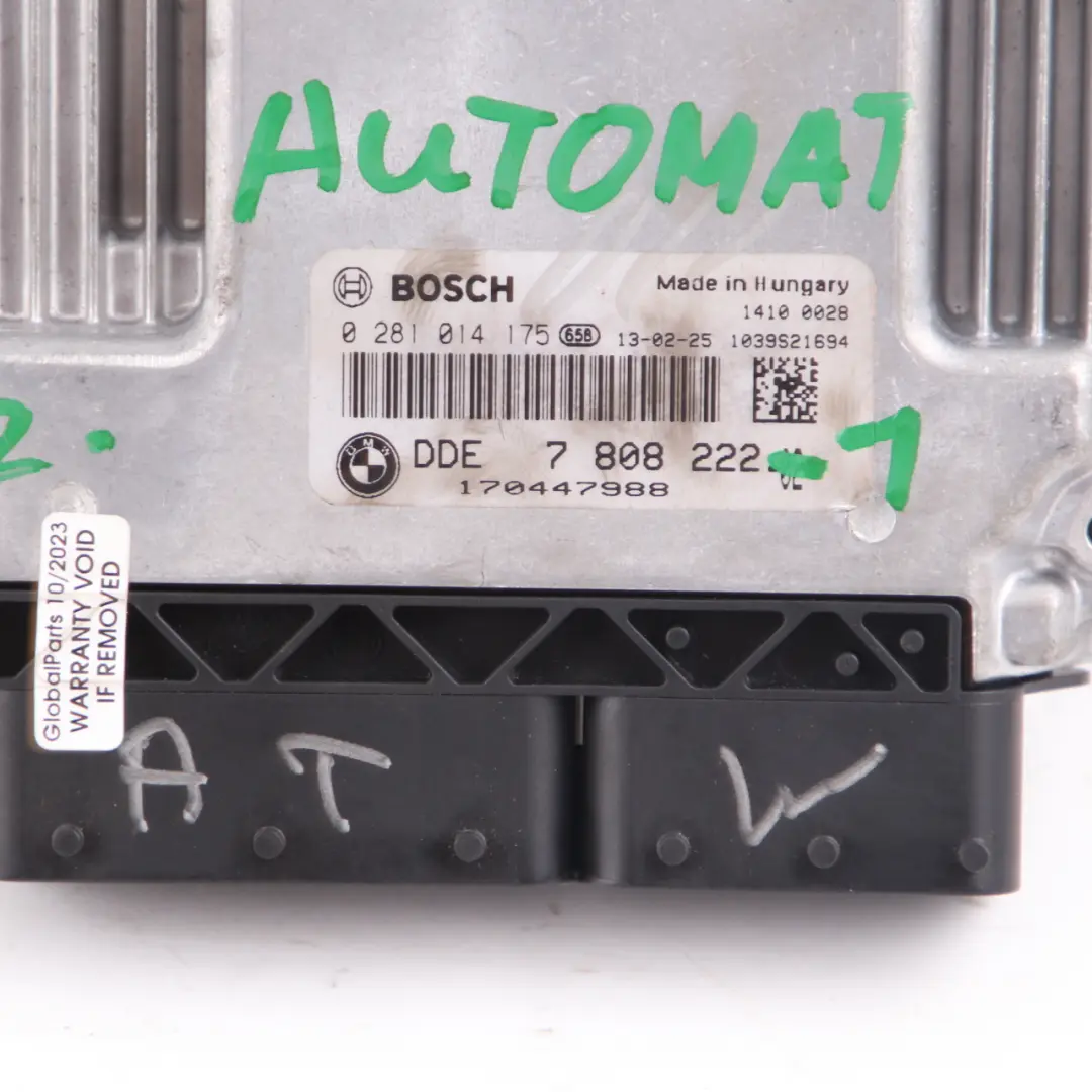 BMW E90 E91 M57N2 Engine Control Unit ECU Kit DDE + CAS2 + Key - SKU 7808222-1 - Part number 7808222