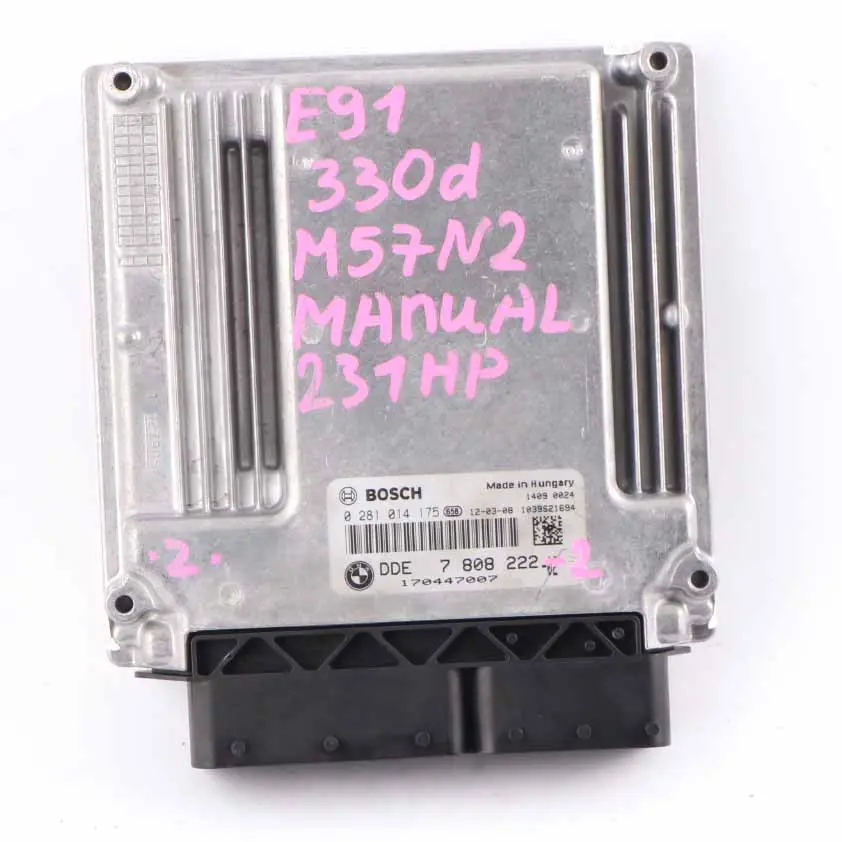 BMW E90 E91 M57N2 330d 231HP Engine Unit ECU Kit DDE CAS2 Key Manual - SKU 7808222-2 - Part number 7808222