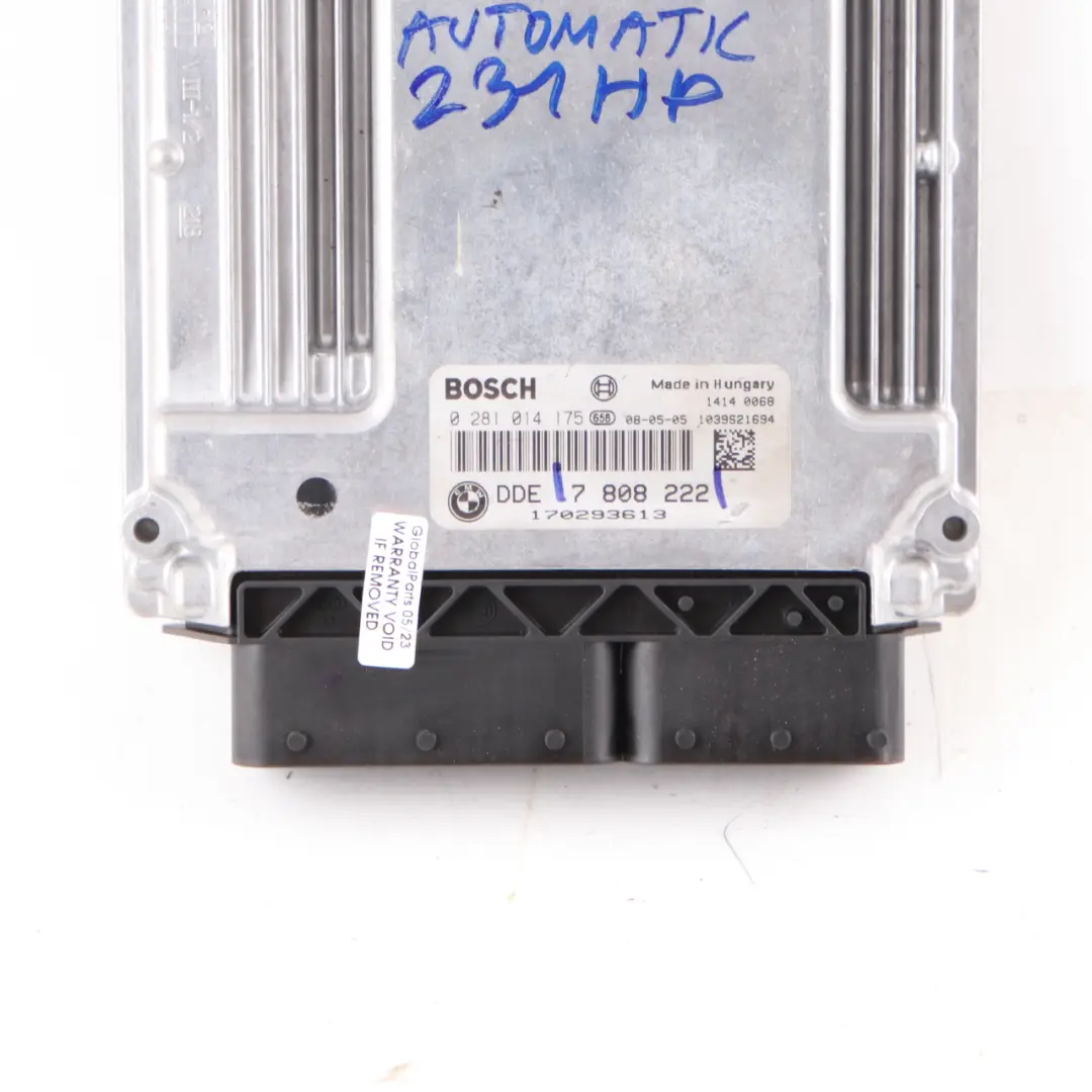 M57N2 Engine DDE Control Unit Automatic to BMW E60 E65 E90 330d 530d 730d with Part number 7808222 BMW E60 E65 E90 330d 530d 730d M57N2 Engine DDE Control Unit Automatic - SKU 7808222 - Part number 7808222