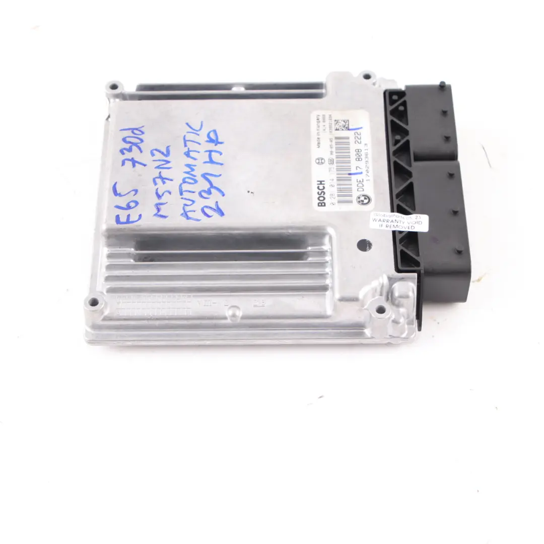 M57N2 Engine DDE Control Unit Automatic to BMW E60 E65 E90 330d 530d 730d with Part number 7808222 BMW E60 E65 E90 330d 530d 730d M57N2 Engine DDE Control Unit Automatic - SKU 7808222 - Part number 7808222