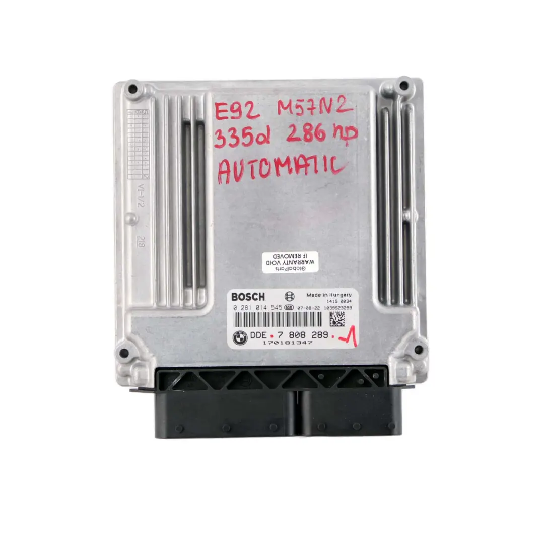 3.0sd 335d 535d M57N2 Engine ECU KIT DDE 7808289 CAS3 + Key to BMW E60 E90 X5 E70 with Part number 7810980 BMW E60 E90 X5 E70 3.0sd 335d 535d M57N2 Engine ECU KIT DDE 7808289 CAS3 + Key - SKU 7808289-1 - Part number 7810980