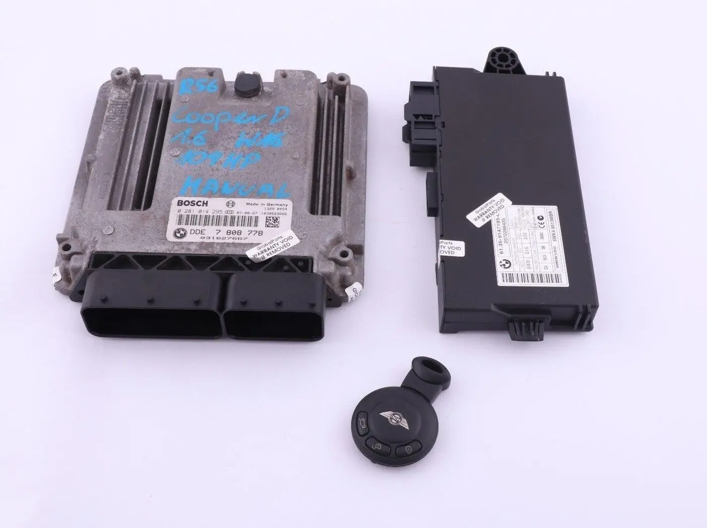 BMW Mini Cooper D R55 R56 W16 1.6 Diesel ECU Kit DME CAS3 Key 7808778 Manual