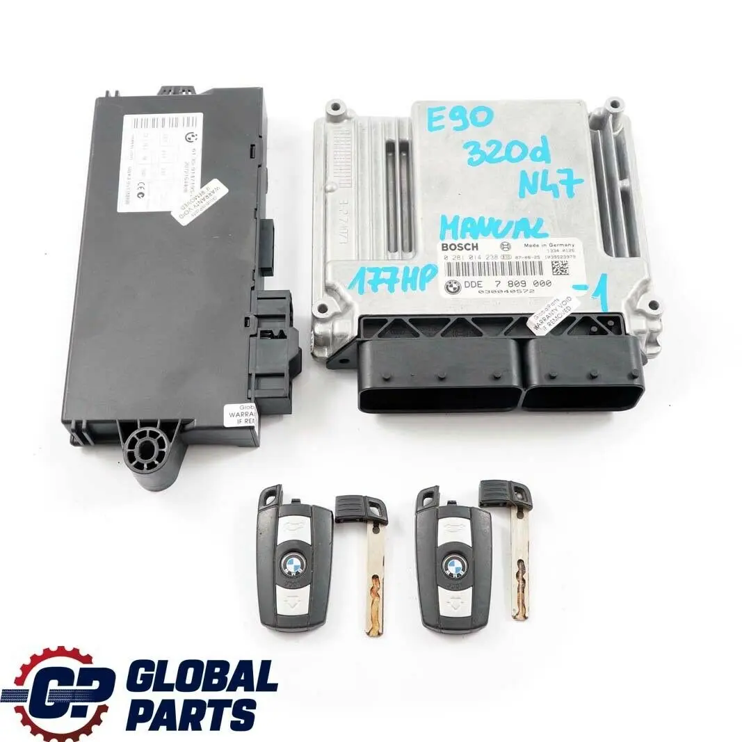 BMW E60 E87 E90 120d 320d 520d N47 ECU Kit DDE Control Unit CAS3 + Keys - SKU 7809000-1 - Part number 7809000