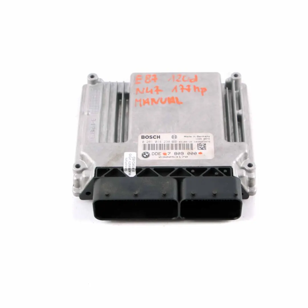 BMW E60 E87 E90 120d 320d 520d N47 ECU Control Unit Module DDE Manual - SKU 7809000 - Part number 7809000