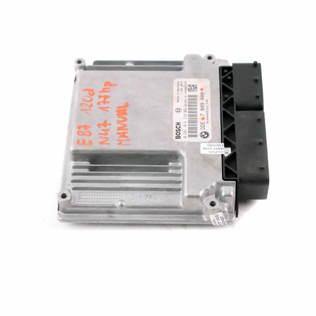 BMW E60 E87 E90 120d 320d 520d N47 ECU Módulo Unidad Control DDE Manual - SKU 7809000 - Número de pieza 7809000