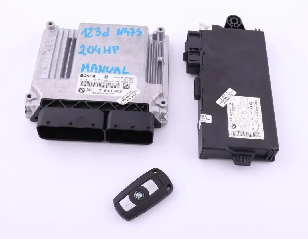 BMW E81 E82 E87 LCI E88 Engine N47S 123d ECU Kit DDE CAS3 + Key Manual - SKU 7809002 - Part number 7809002