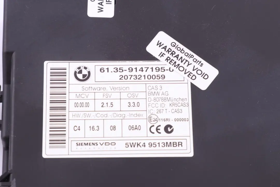 BMW E81 E82 E87 LCI E88 Engine N47S 123d ECU Kit DDE CAS3 + Key Manual - SKU 7809002 - Part number 7809002