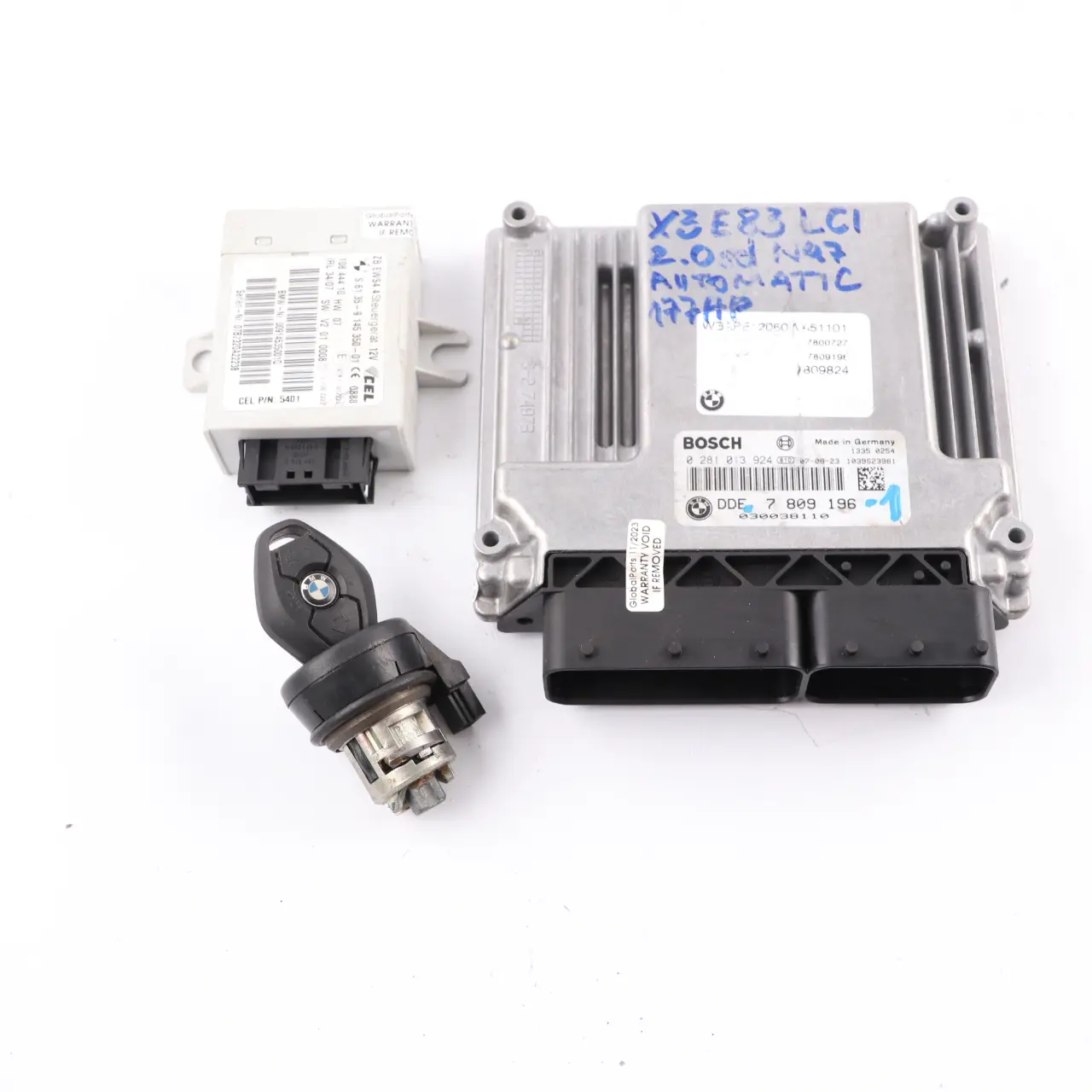 BMW X3 E83 LCI 2.0d N47 Kit ECU Motor DDE 7809196 EWS Cheie Automat
