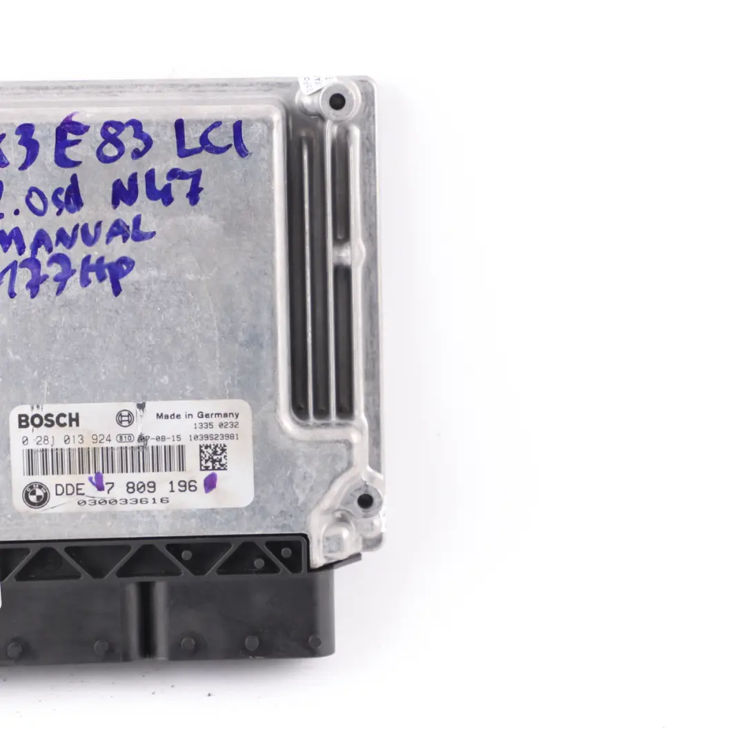 N47 177HP Motor ECU Steuergerät Modul DDE für BMW X3 E83 LCI 2.0D mit Teilenummer 7809196 BMW X3 E83 LCI 2.0D N47 177HP Motor ECU Steuergerät Modul DDE - SKU 7809196 - Teilenummer 7809196