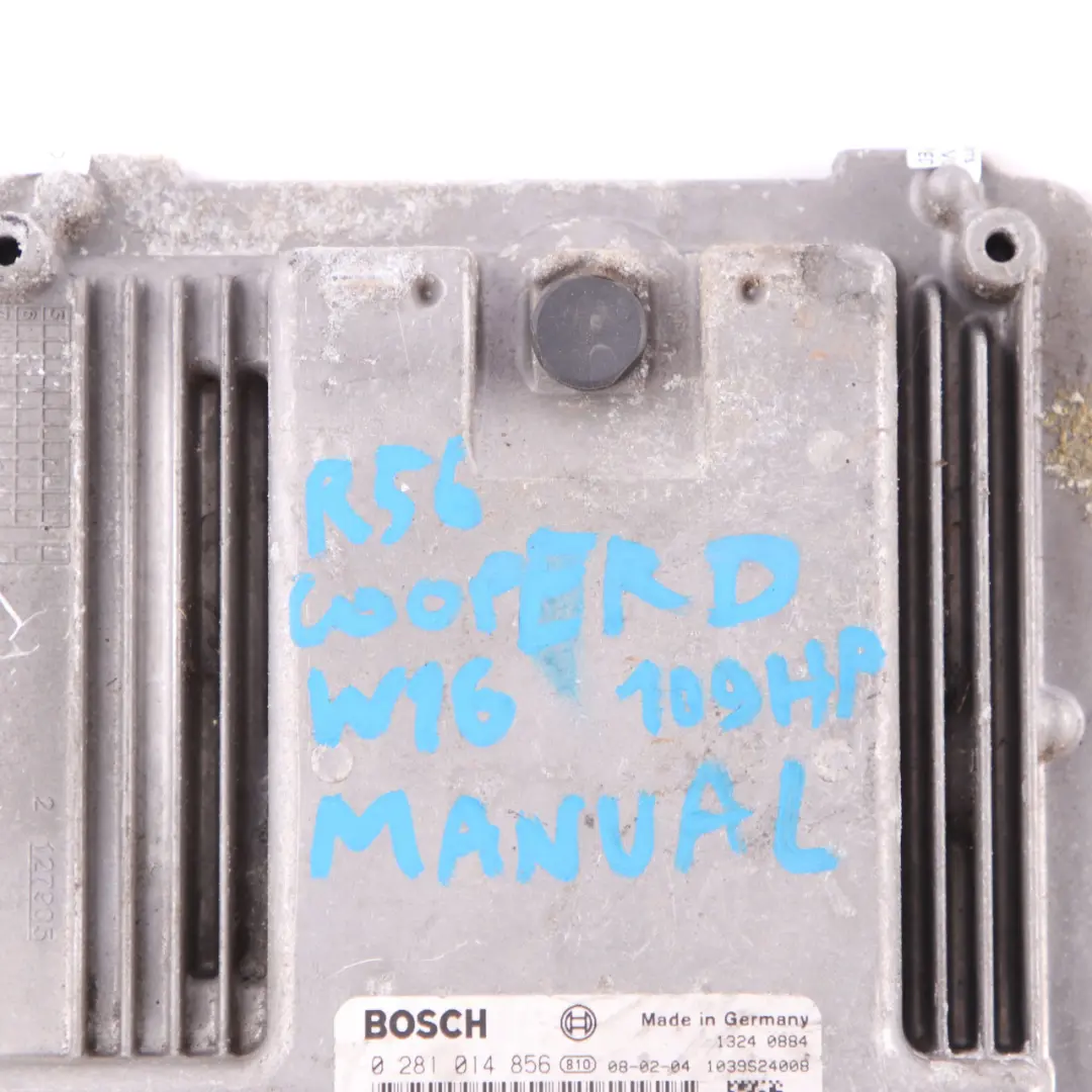Mini Cooper D R55 R56 Diesel W16 109HP ECU Control Unit DDE Manual - SKU 7809794-3 - Part number 7809794