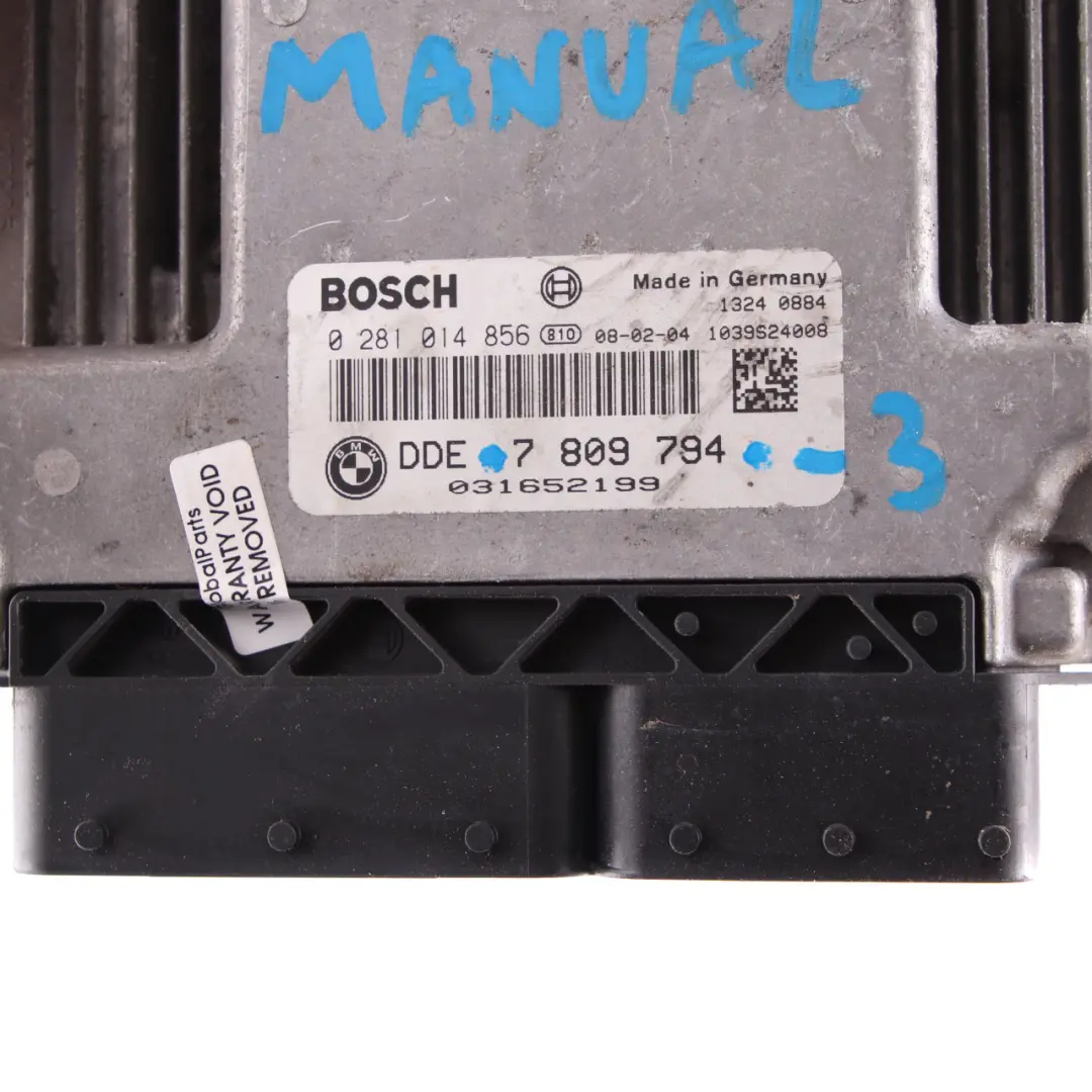 Mini Cooper D R55 R56 Diesel W16 109HP ECU Control Unit DDE Manual - SKU 7809794-3 - Part number 7809794