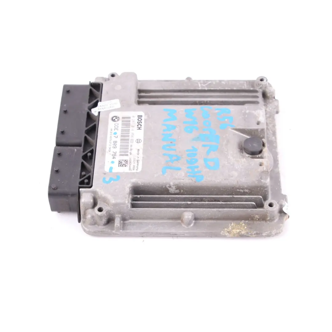 Mini Cooper D R55 R56 Diesel W16 109HP ECU Control Unit DDE Manual - SKU 7809794-3 - Part number 7809794