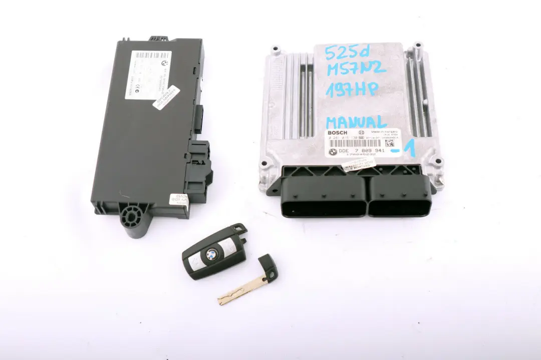 M57N2 325d 525d 197HP ECU Kit DME CAS3 Key to BMW 3 5 Series E60 LCI E90 with Part number 7809941 BMW 3 5 Series E60 LCI E90 M57N2 325d 525d 197HP ECU Kit DME CAS3 Key - SKU 7809941-1 - Part number 7809941