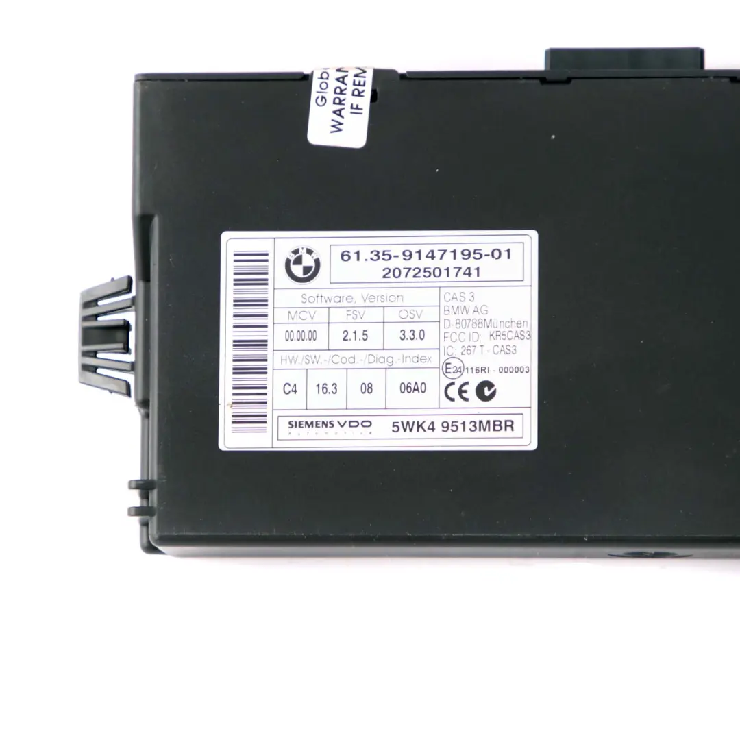 BMW 3 5 Series E60 LCI E90 325d 525d M57N2 197HP ECU Kit DDE CAS3 Keys - SKU 7809941-3 - Part number 7809941