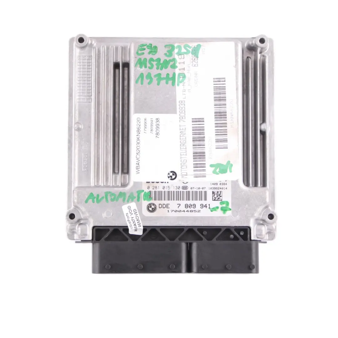 BMW E60 LCI E90 M57N2 325d 525d 197HP ECU Kit DME CAS3 Clave Automático - SKU 7809941-7 - Número de pieza 7809941