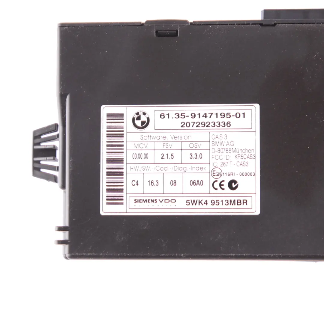 M57N2 325d 525d 197HP ECU Kit DME CAS3 Key Automatic pour BMW E60 LCI E90 à propos du numéro de pièce 7809941 BMW E60 LCI E90 M57N2 325d 525d 197HP ECU Kit DME CAS3 Key Automatic - SKU 7809941-7 - Numéro de pièce 7809941