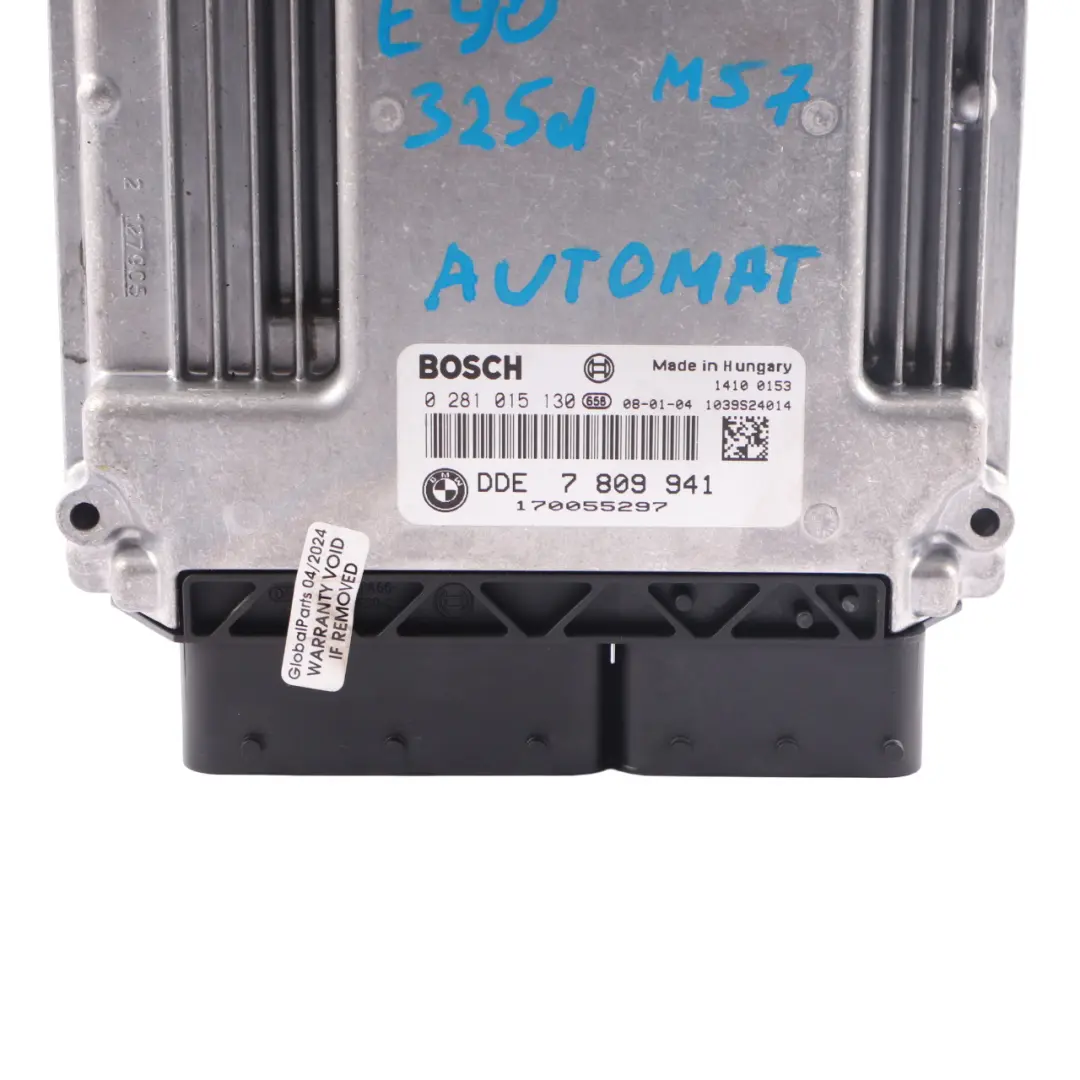 M57N2 197HP Motor ECU Unidad DDE Automático para BMW E60 LCI E90 325d 525d con número de pieza 7809941 BMW E60 LCI E90 325d 525d M57N2 197HP Motor ECU Unidad DDE Automático - SKU 7809941-9 - Número de pieza 7809941