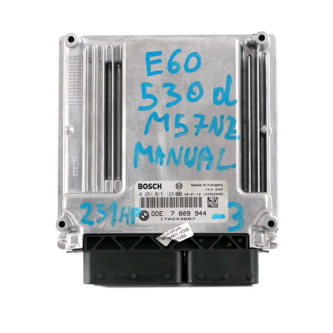 M57N2 231HP Engine ECU KIT DDE CAS3 + Key to BMW E60 E61 E90 E91 330d 530d with Part number 7809944 BMW E60 E61 E90 E91 330d 530d M57N2 231HP Engine ECU KIT DDE CAS3 + Key - SKU 7809944-3 - Part number 7809944