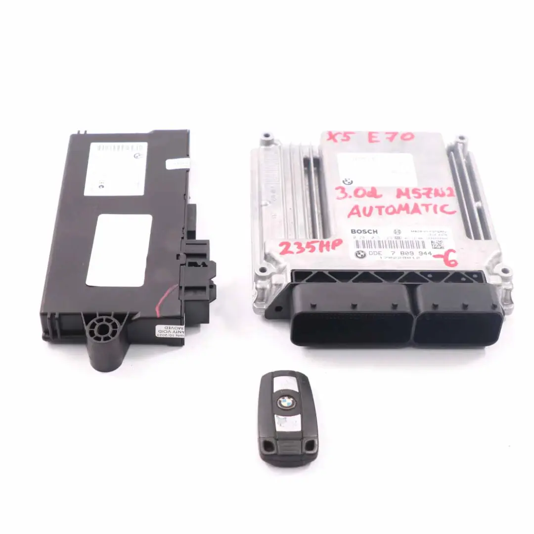 BMW 3 er E90 E91 E92 330d M57N2 231PS Steuergerät DDE CAS3 + Schlüssel - SKU 7809944 - Teilenummer 7809944