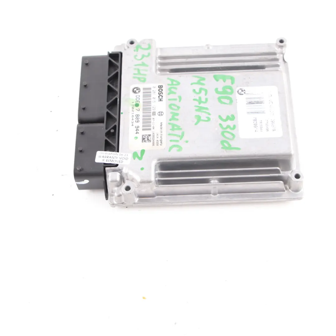 BMW E90 E91 E92 330d M57N2 231HP Engine Control Unit ECU DDE Automatic - SKU 7809944 - Part number 7809944