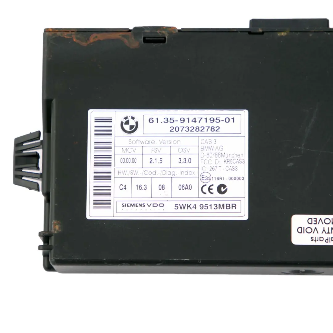 BMW E60 E90 E91 E92 LCI 335D 535d M57N2 Engine ECU KIT DDE + CAS3 + Key - SKU 7809955-1 - Part number 7809955