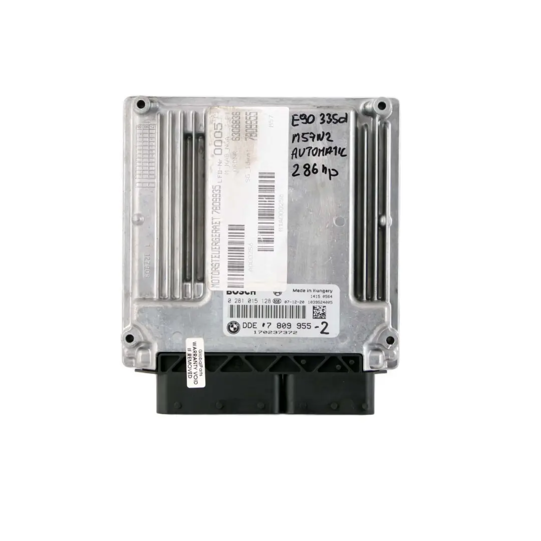 BMW E60 E90 E91 E92 LCI 335D 535d M57N2 Engine ECU KIT DDE + CAS3 + Key - SKU 7809955-2 - Part number 7809955