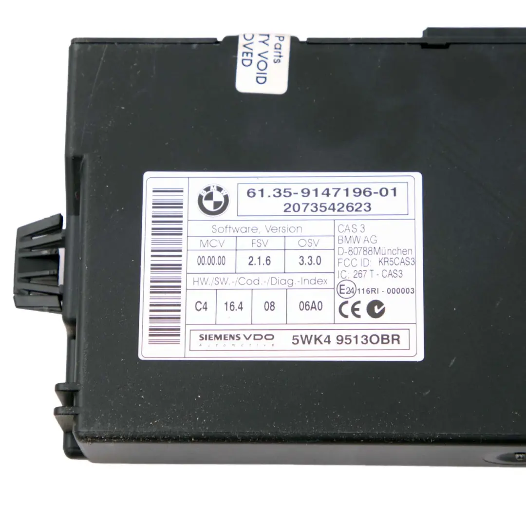 BMW E60 E90 E91 E92 LCI 335D 535d M57N2 Engine ECU KIT DDE + CAS3 + Key - SKU 7809955-2 - Part number 7809955