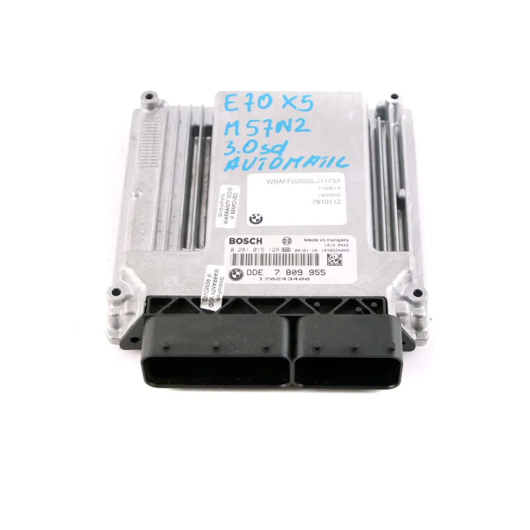 BMW E60 E90 E91 E92 LCI 335D 535d M57N2 Engine Control Unit ECU DDE - SKU 7809955 - Part number 7809955