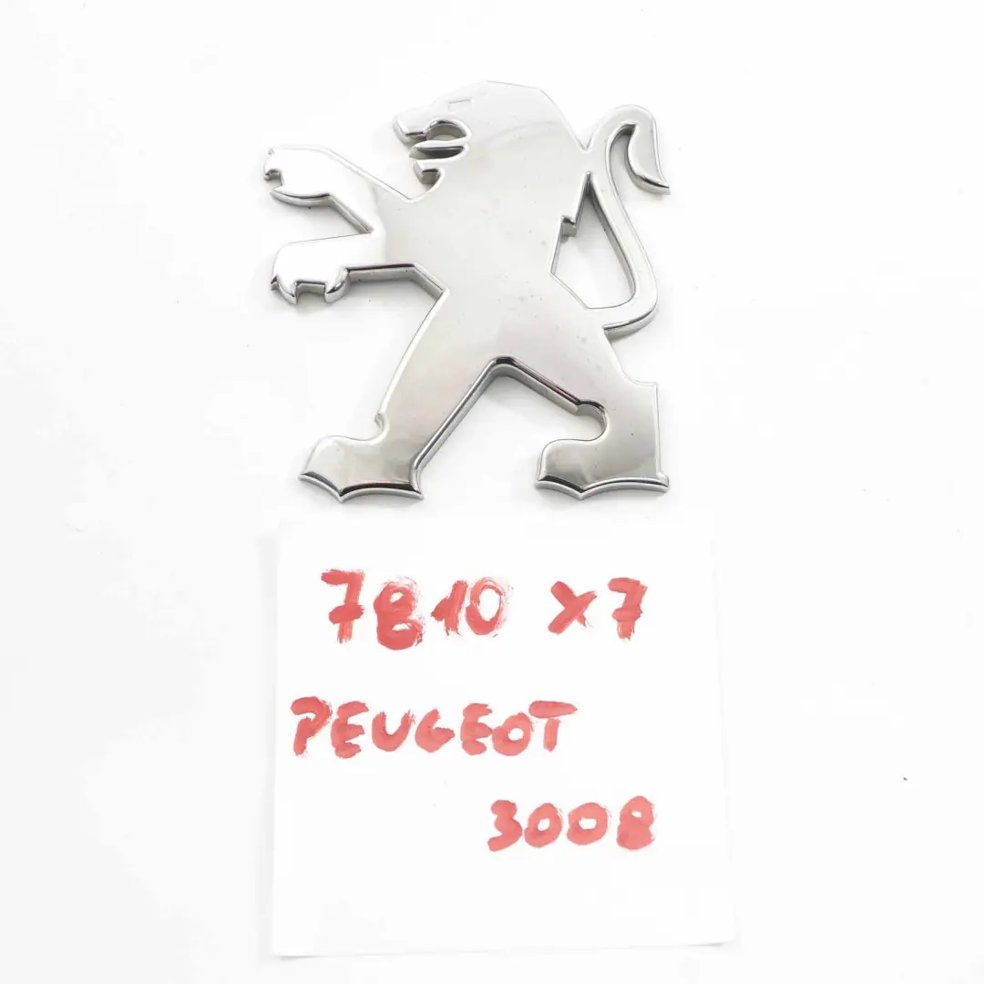 Kofferraum-Emblem Peugeot 3008 Heckklappe Heckdeckel Löwe Logo Abzeichen für mit Teilenummer 7810 X7 Kofferraum-Emblem Peugeot 3008 Heckklappe Heckdeckel Löwe Logo Abzeichen - SKU 7810 X7 - Teilenummer 7810 X7