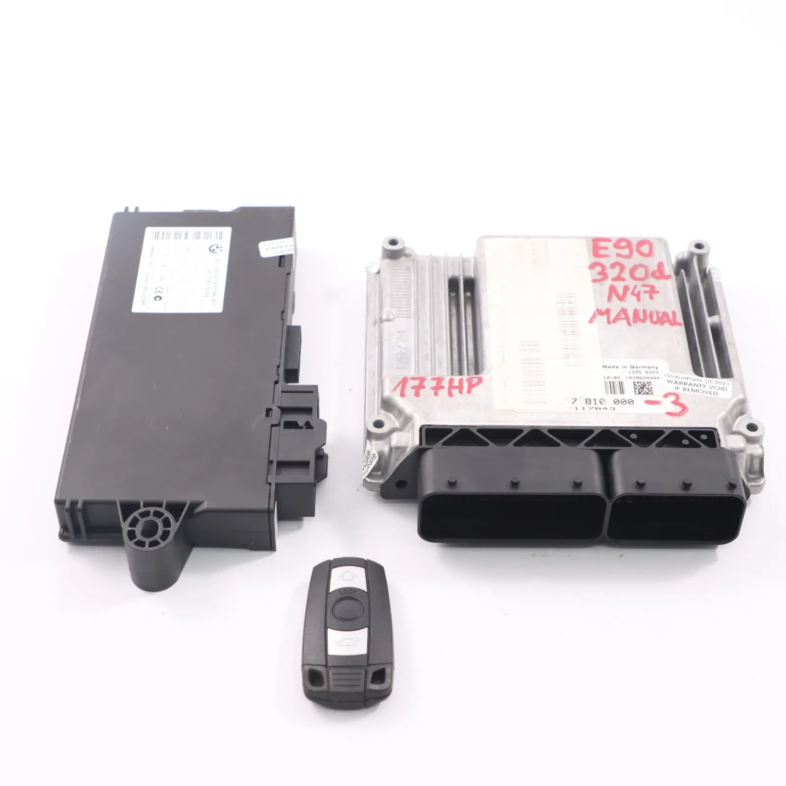 BMW E81 E87 LCI E90 E91 120d 320d Diesel N47 ECU Kit DDE 78100003 CAS3 Cle