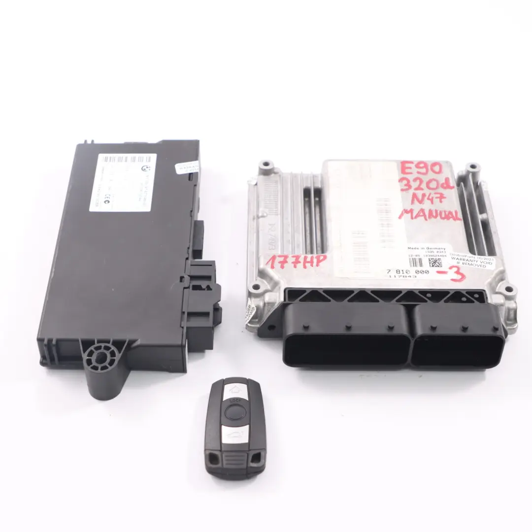 BMW E81 E87 LCI E90 E91 120d 320d Diesel N47 ECU Kit DDE CAS3 llave - SKU 7810000-3 - Número de pieza 7810000