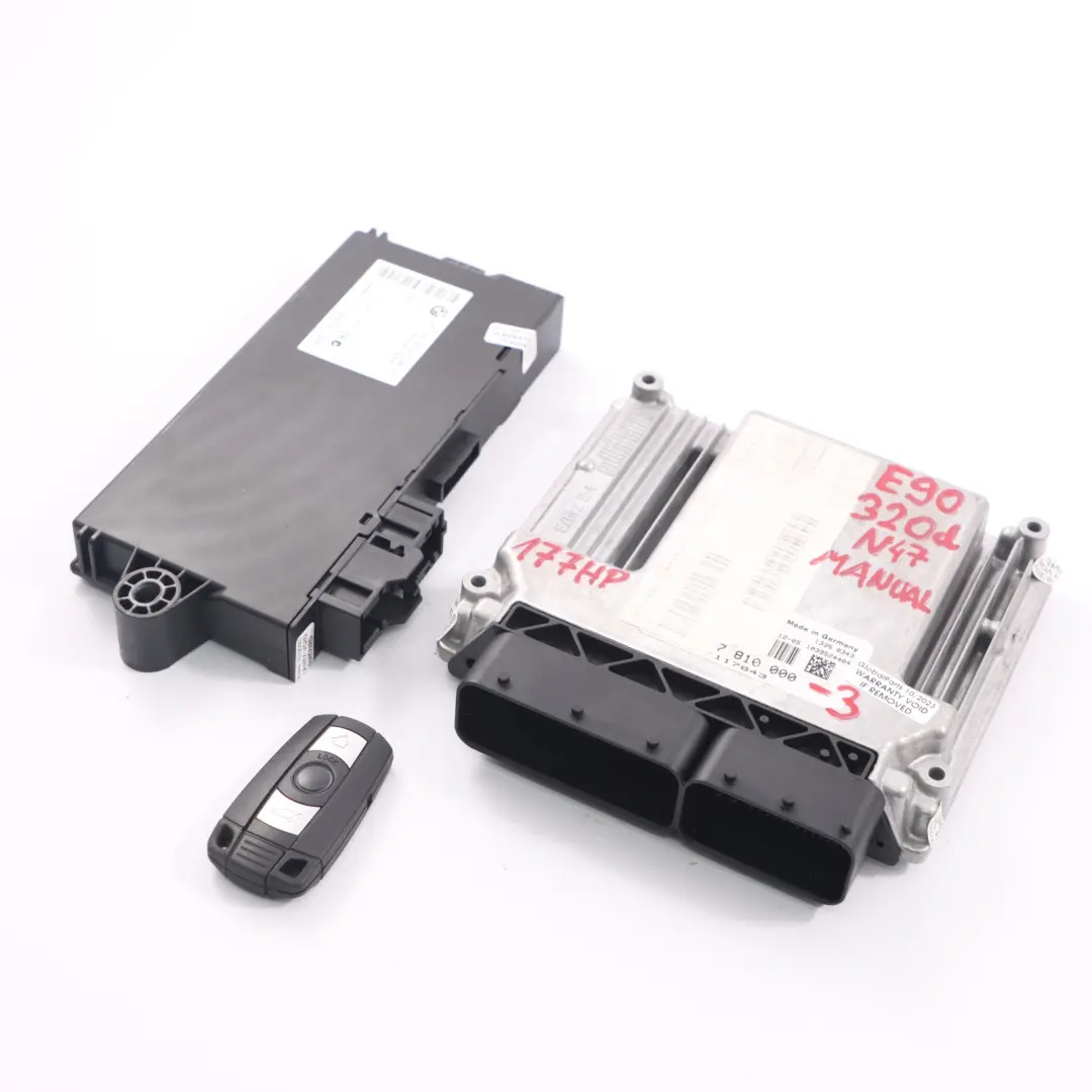 BMW E81 E87 LCI E90 E91 120d 320d Diesel N47 ECU Kit DDE CAS3 + Key - SKU 7810000-3 - Part number 7810000