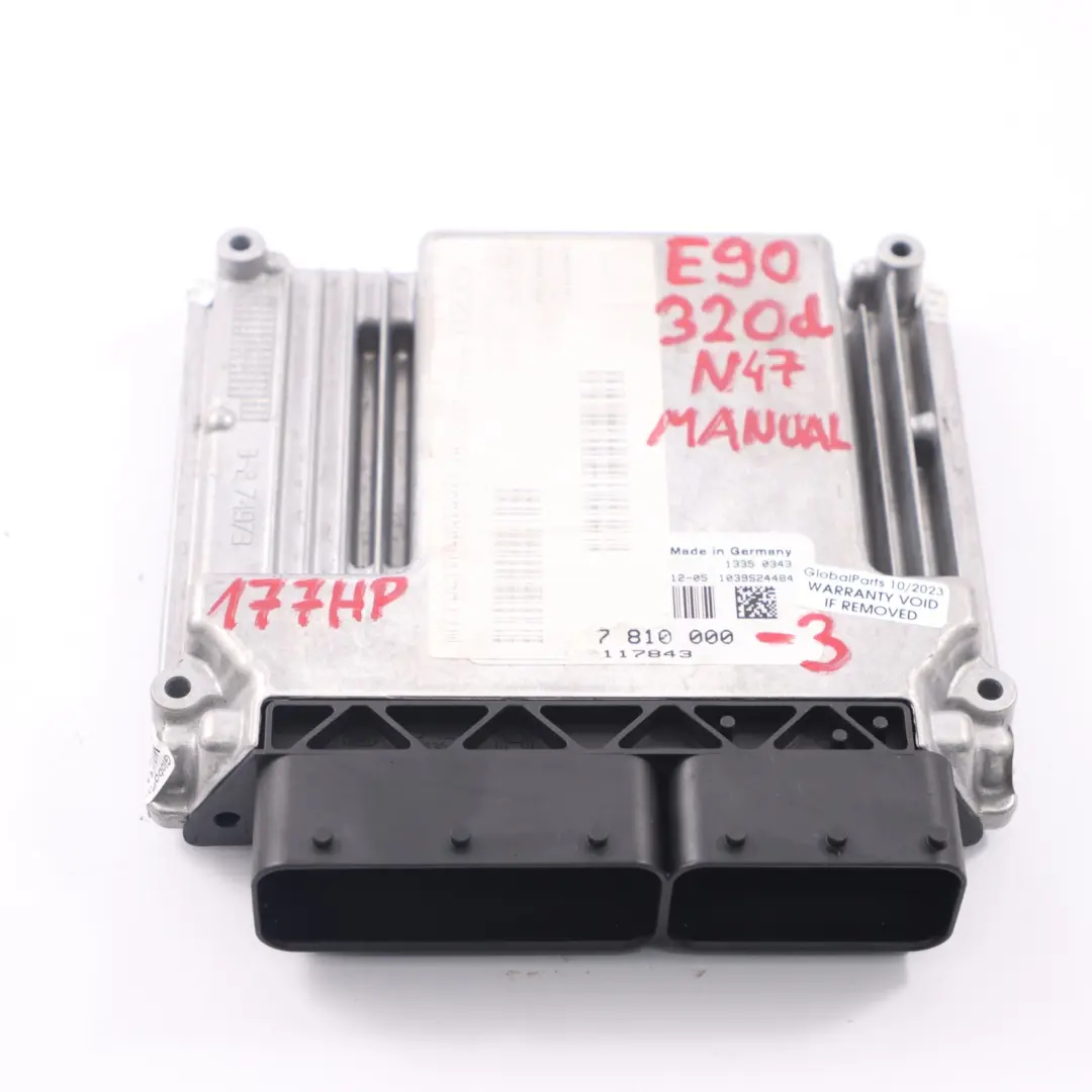 BMW E81 E87 LCI E90 E91 120d 320d Diesel N47 ECU Kit DDE CAS3 + Key - SKU 7810000-3 - Part number 7810000