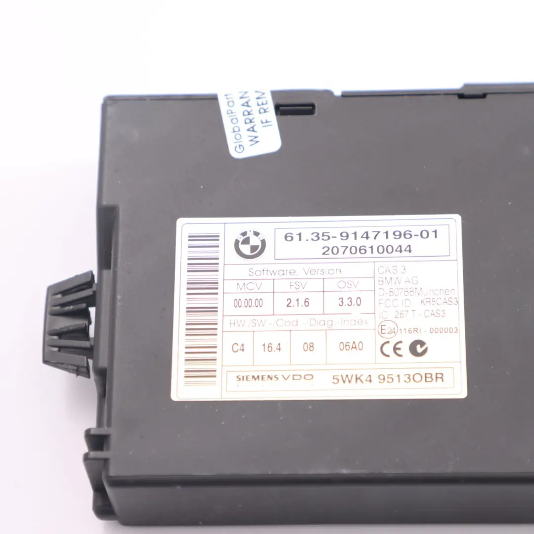 BMW E81 E87 LCI E90 E91 120d 320d Diesel N47 ECU Kit DDE CAS3 + Key - SKU 7810000-3 - Part number 7810000