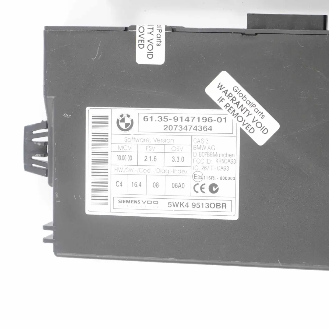 N47 143HP Diesel ECU KIT DDE CAS3 + Key BMW E81 E87 LCI E90 118d 318d - SKU 7810001-2 - Part number 7810001