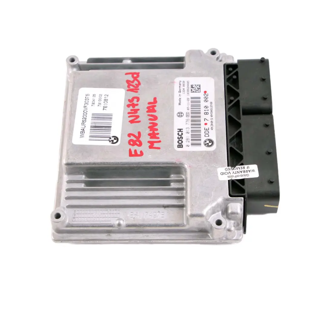 BMW E81 E82 E87 LCI 123d N47S 204HP ECU Engine Control Unit DDE Manual - SKU 7810002 - Part number 7810002