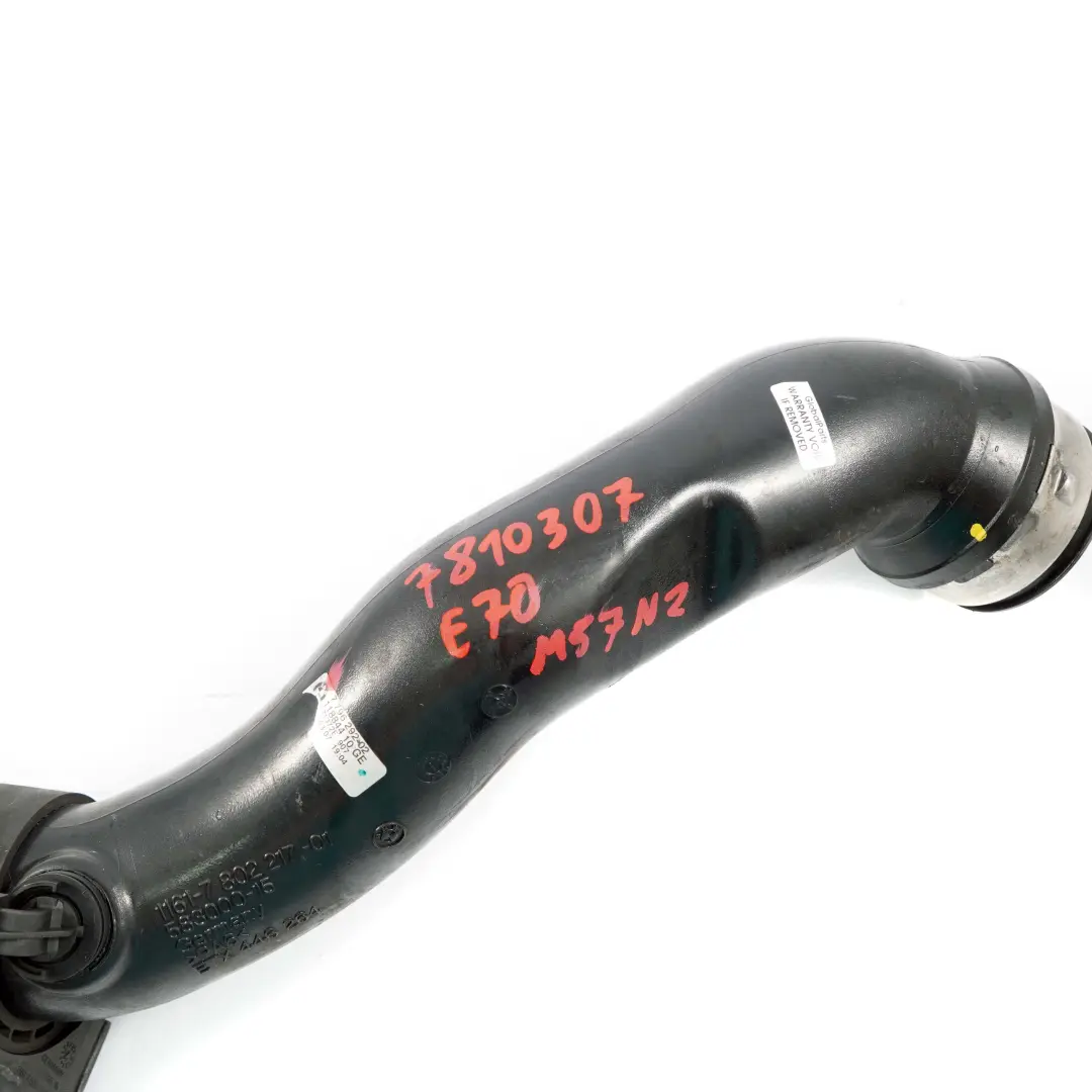 M57N2 Diesel Manifold Charge Air Line Hose to BMW X5 X6 E70 E71 with Part number 7810307 BMW X5 X6 E70 E71 M57N2 Diesel Manifold Charge Air Line Hose - SKU 7810307 - Part number 7810307