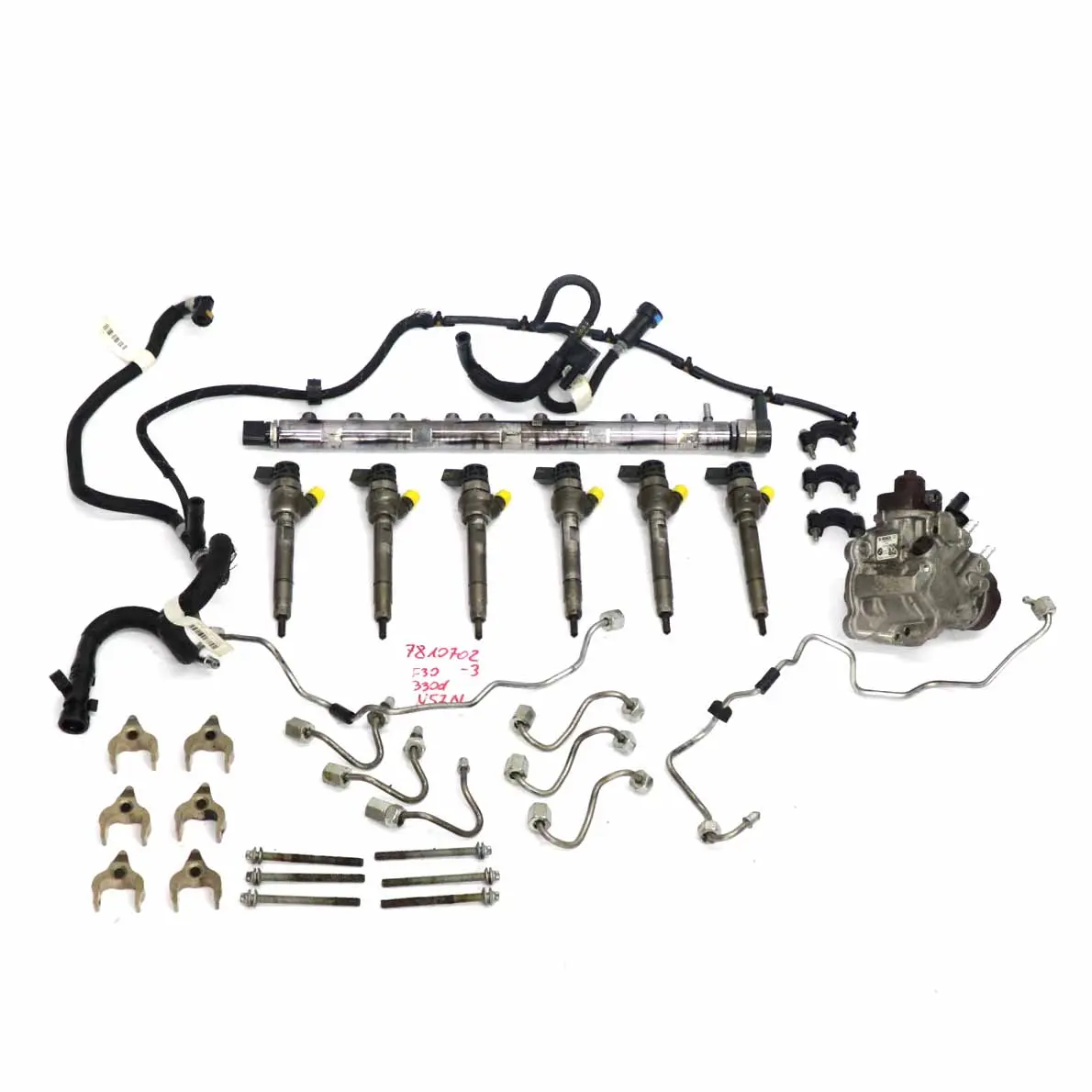 BMW F30 F31 330d N57N Set Iniettore Pompa carburante Sistema iniezione Iniettori