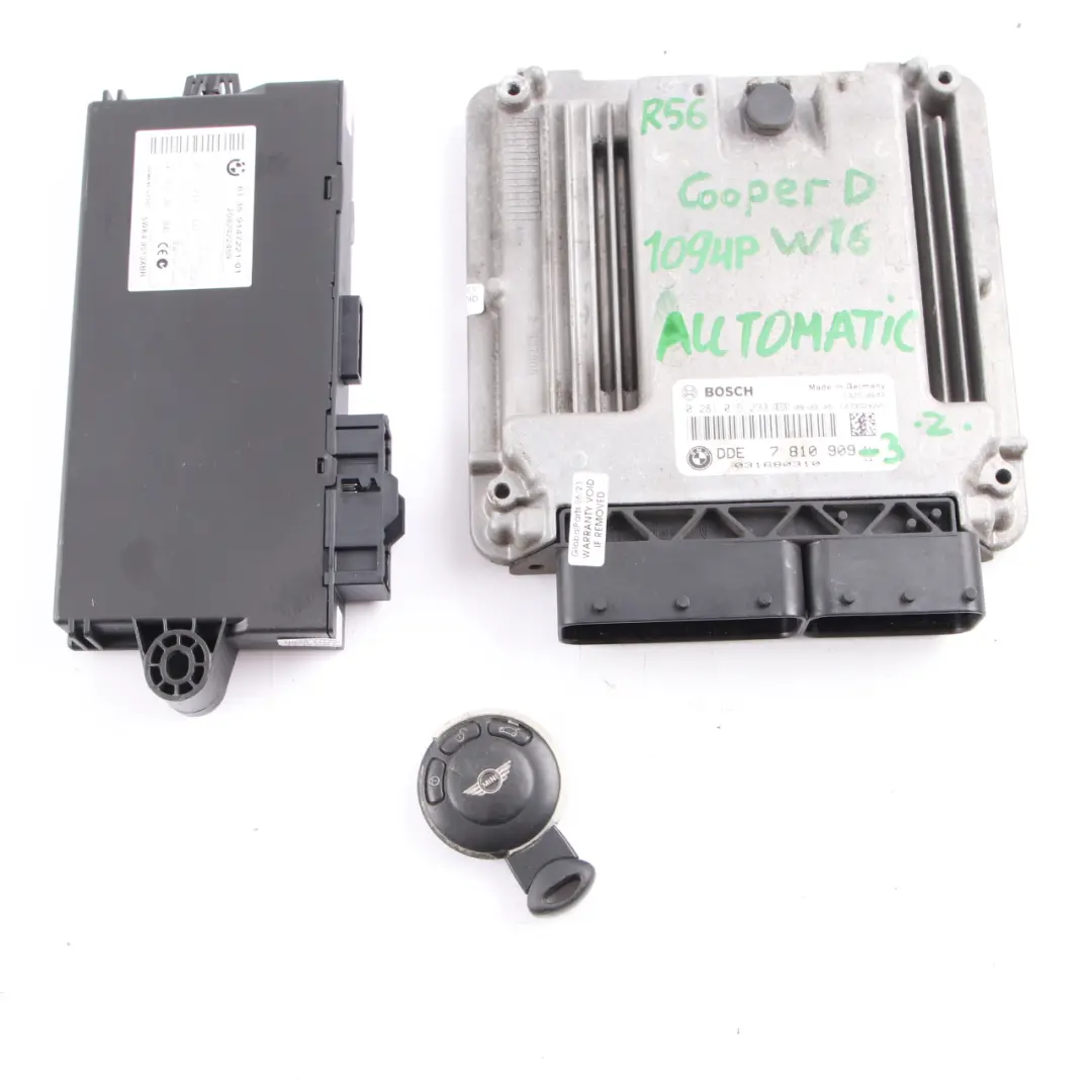 Mini Cooper D R55 R56 W16 1.6 Diesel Steuergerät DDE CAS3 + 2 Schlüsse - SKU 7810909-3 - Teilenummer 7810909