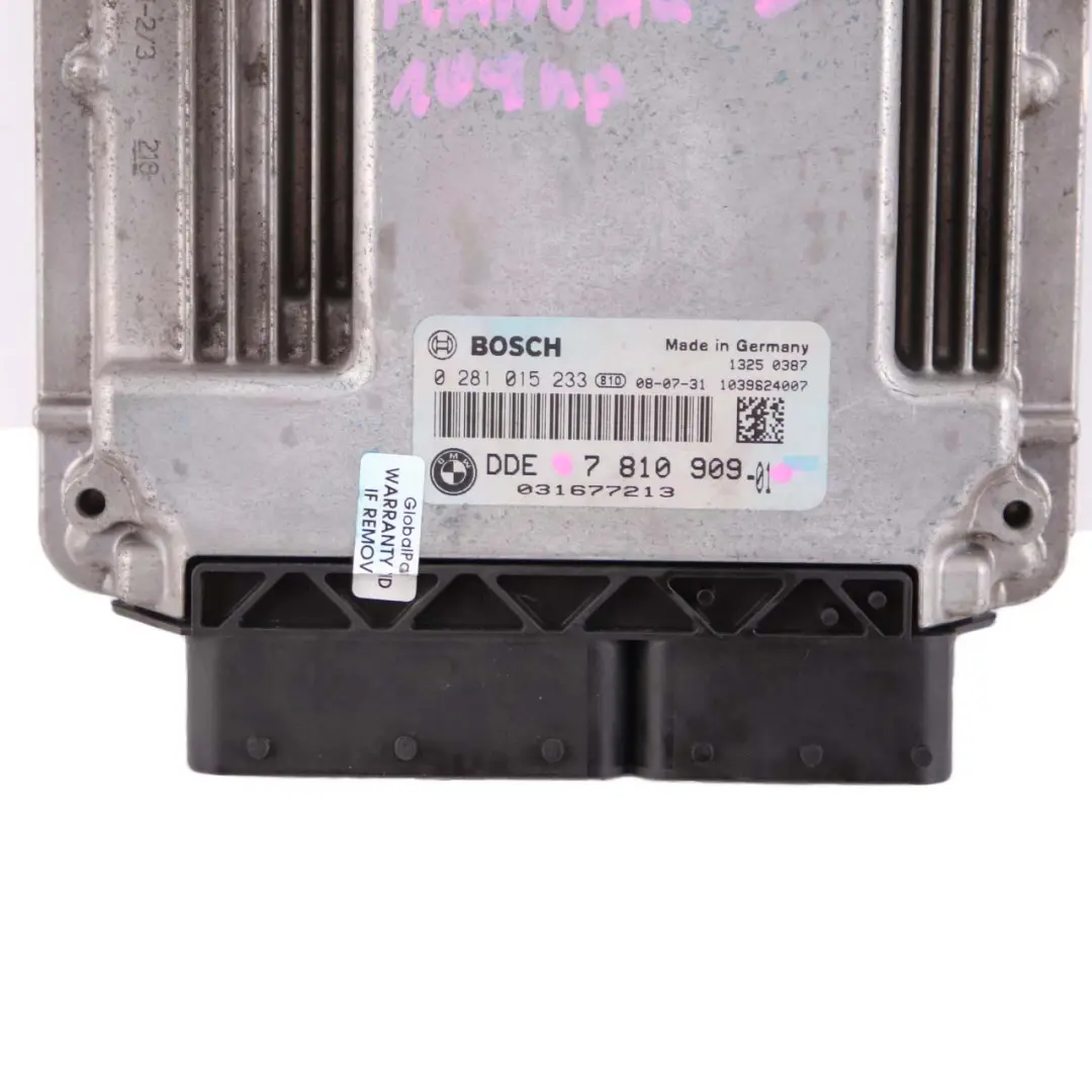 Mini Cooper D R55 R56 Diesel W16 1.6 ECU Engine Control Unit DDE Manual - SKU 7810909 - Part number 7810909