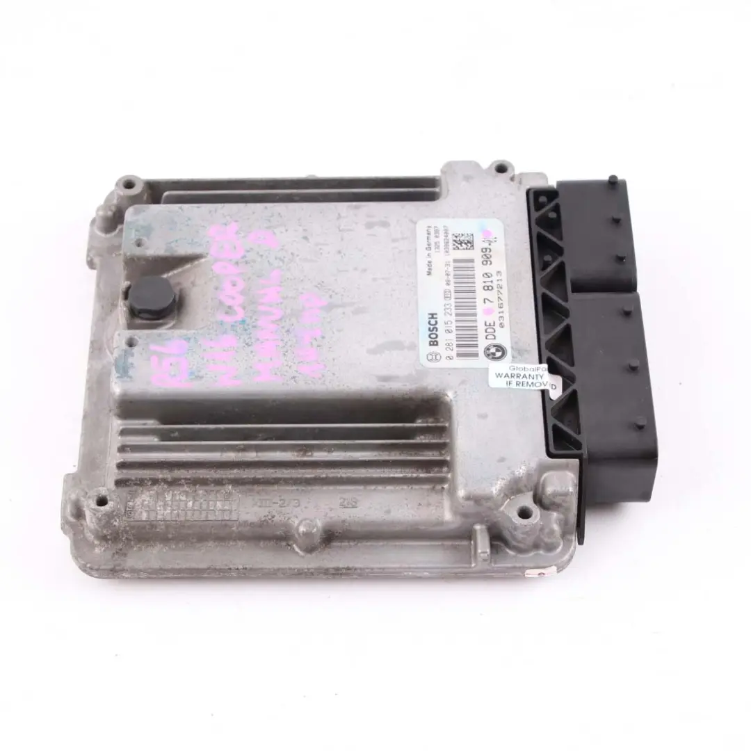 ECU Engine Control Unit DDE Manual to Mini Cooper D R55 R56 Diesel W16 1.6 with Part number 7810909 Mini Cooper D R55 R56 Diesel W16 1.6 ECU Engine Control Unit DDE Manual - SKU 7810909 - Part number 7810909